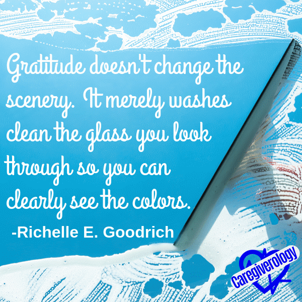 Gratitude doesn't change the scenery