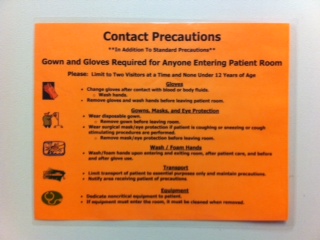 contact precautions sign