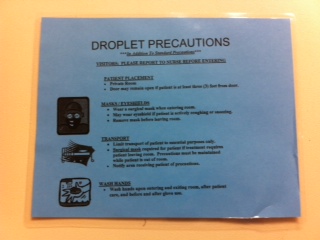 droplet precaution sign