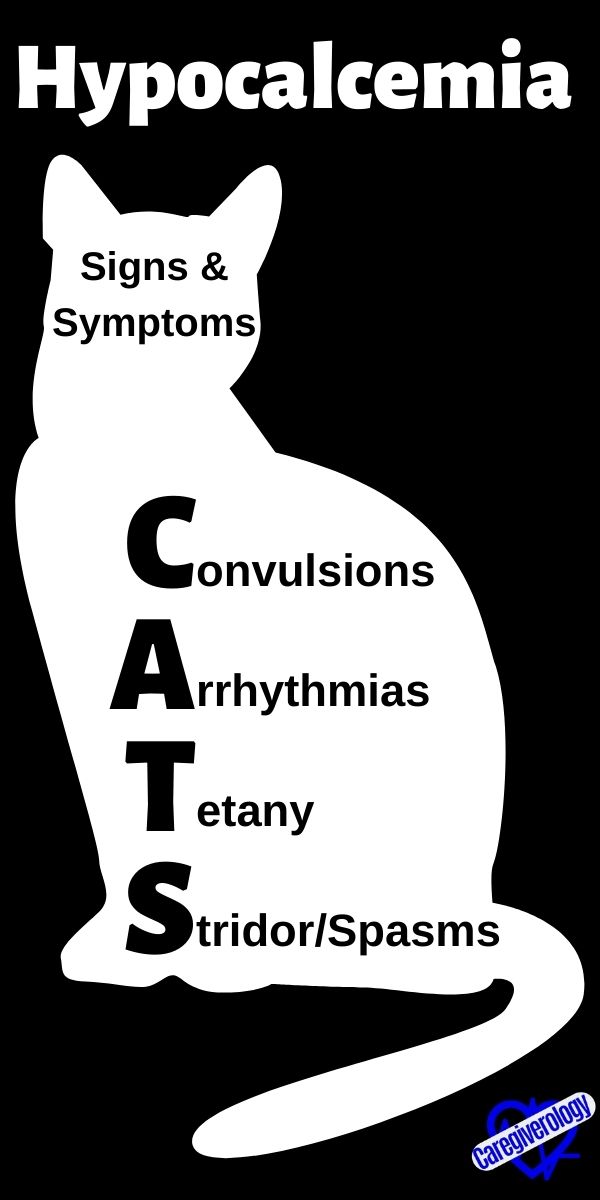 Hypocalcemia, Signs and symptoms: CATS