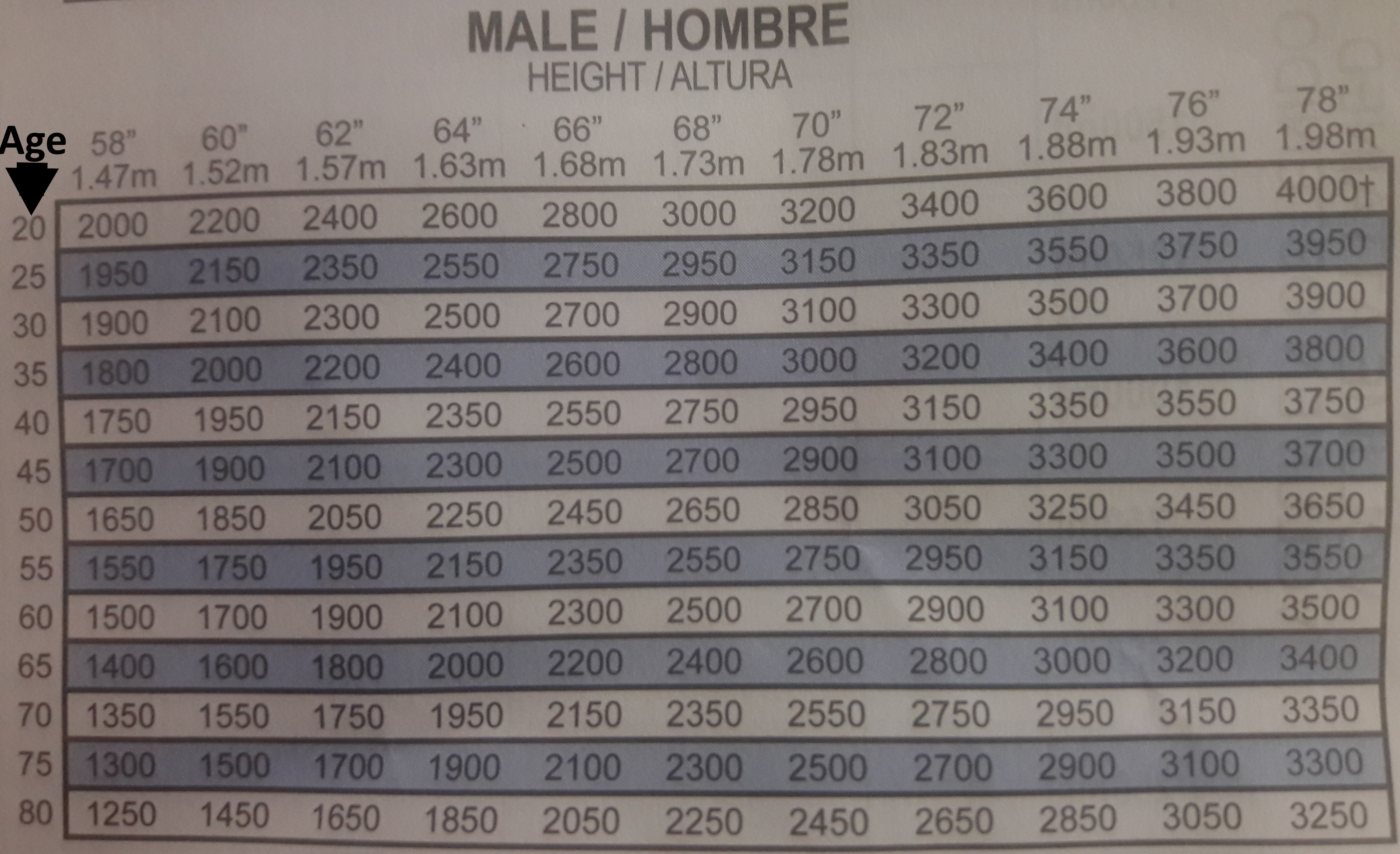 Voldyne 5000 Age Chart