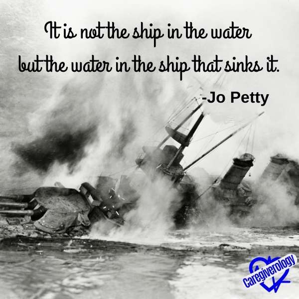 It is not the ship in the water