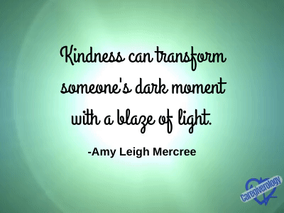 Kindness can transform someone's dark moment