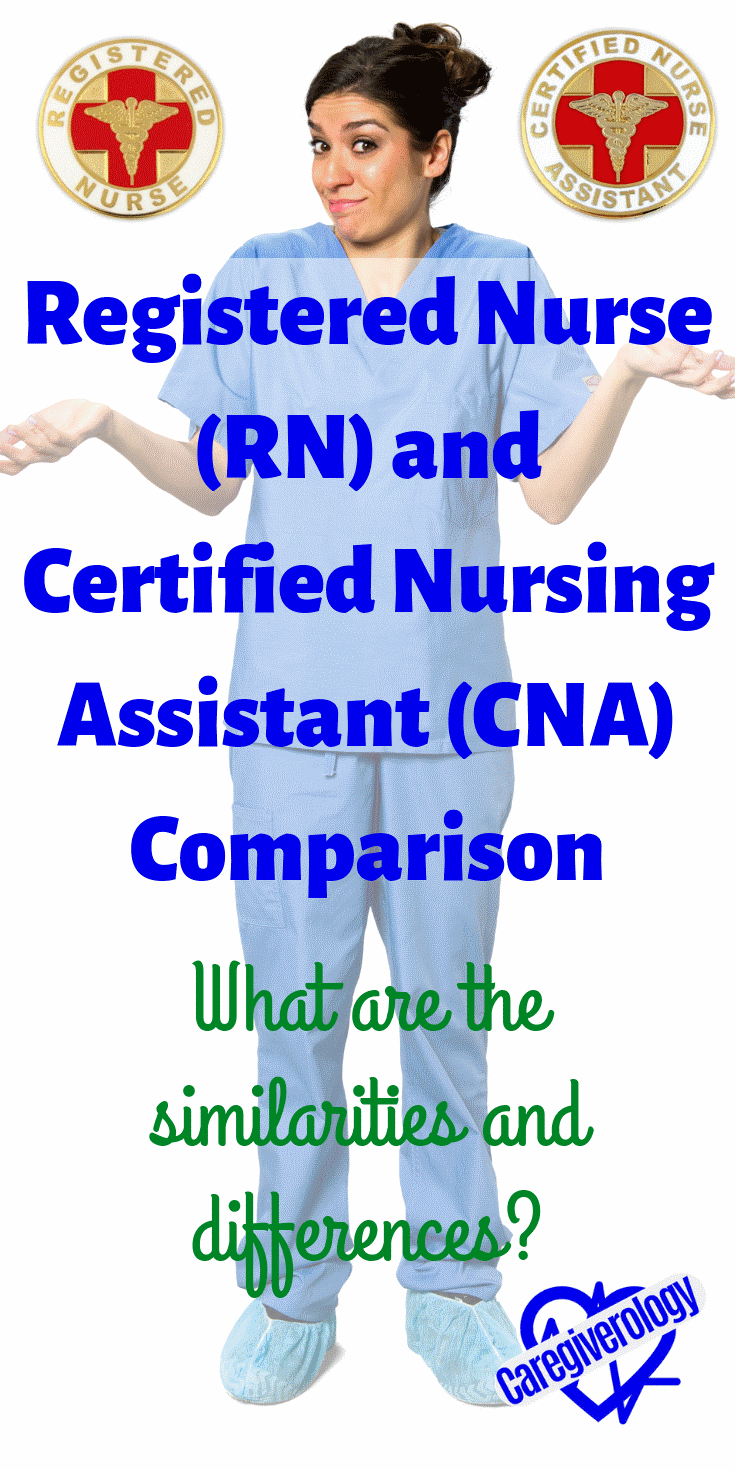 Registered Nurse (RN) and Certified nursing assistant (CNA) comparison