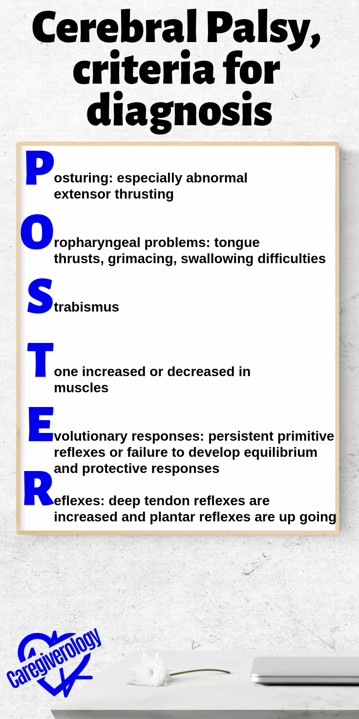 Cerebral palsy, criteria for diagnosis