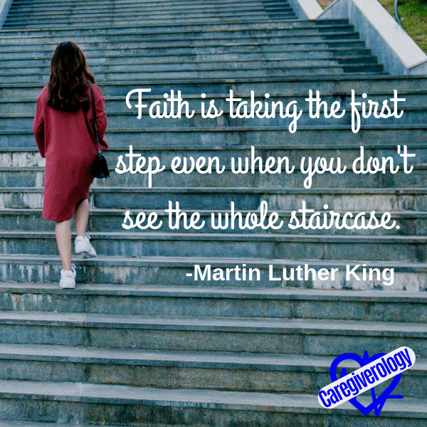 Faith is taking the first step