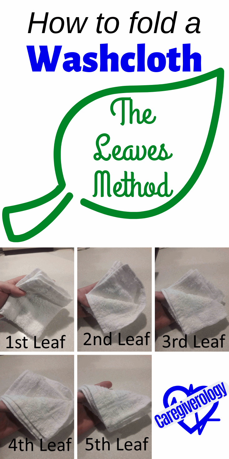 How to fold a washcloth: The leaves method