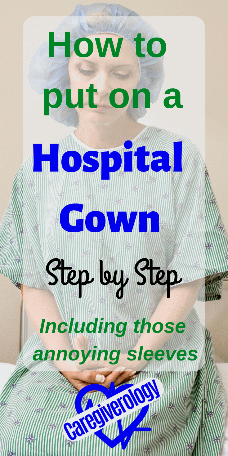 How to put on a hospital gown
