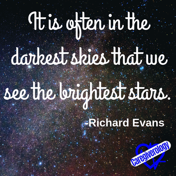 It is often in the darkest skies that we see the brightest stars