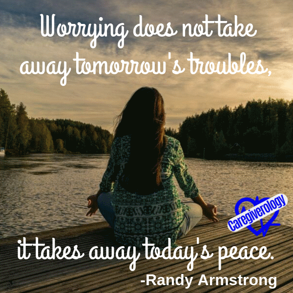 Worrying does not take away tomorrow's troubles