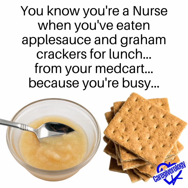 Applesauce and graham crackers for lunch