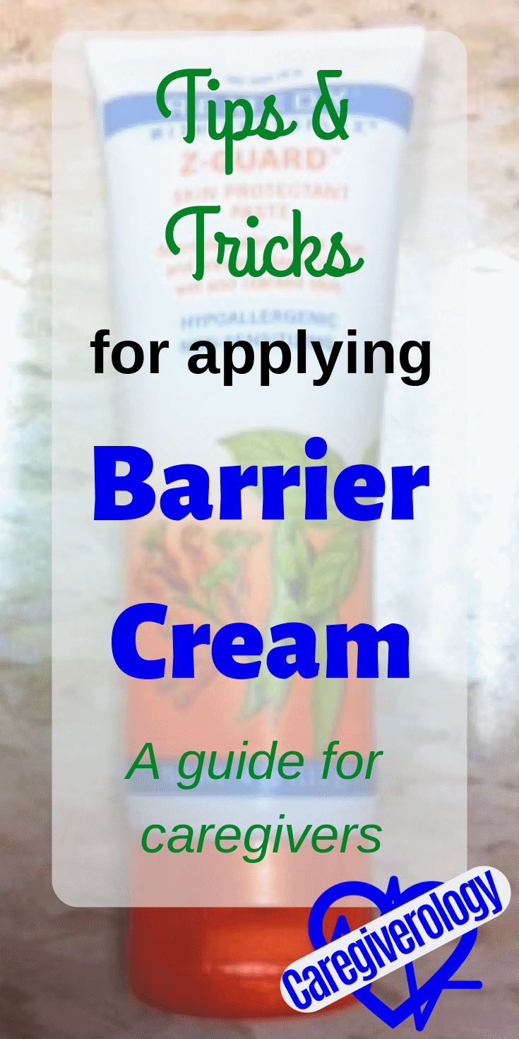 Applying barrier cream