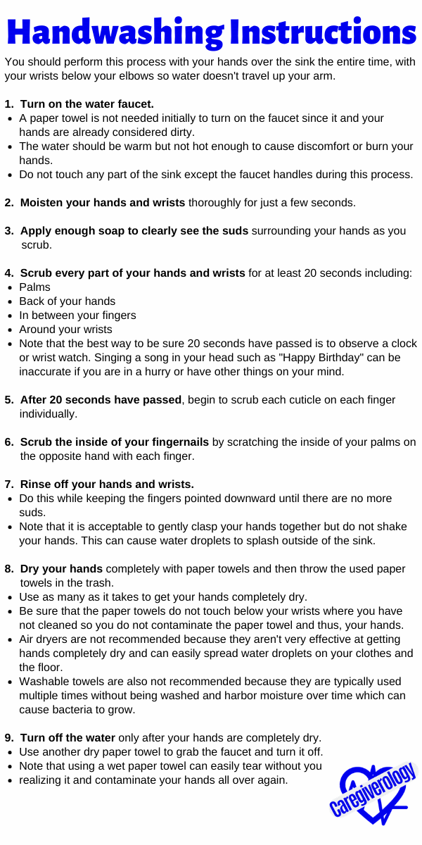 Handwashing Instructions Step by Step