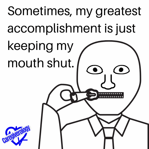 Keeping my mouth shut