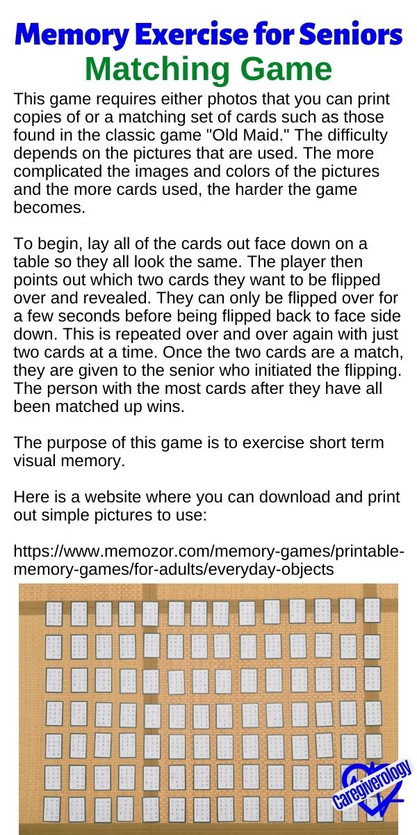 Matching Game Memory Exercise
