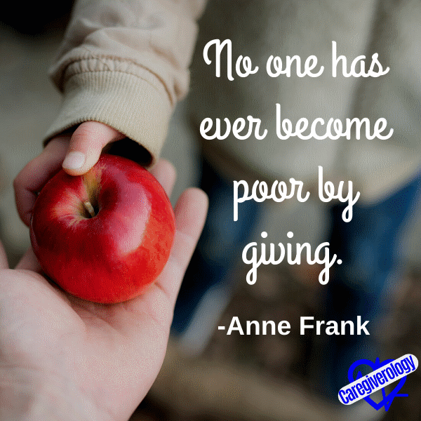 No one has ever become poor by giving