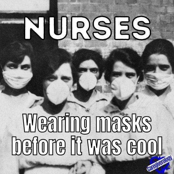 Nurses, wearing masks before it was cool