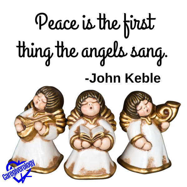 Peace is the first thing the angels sang