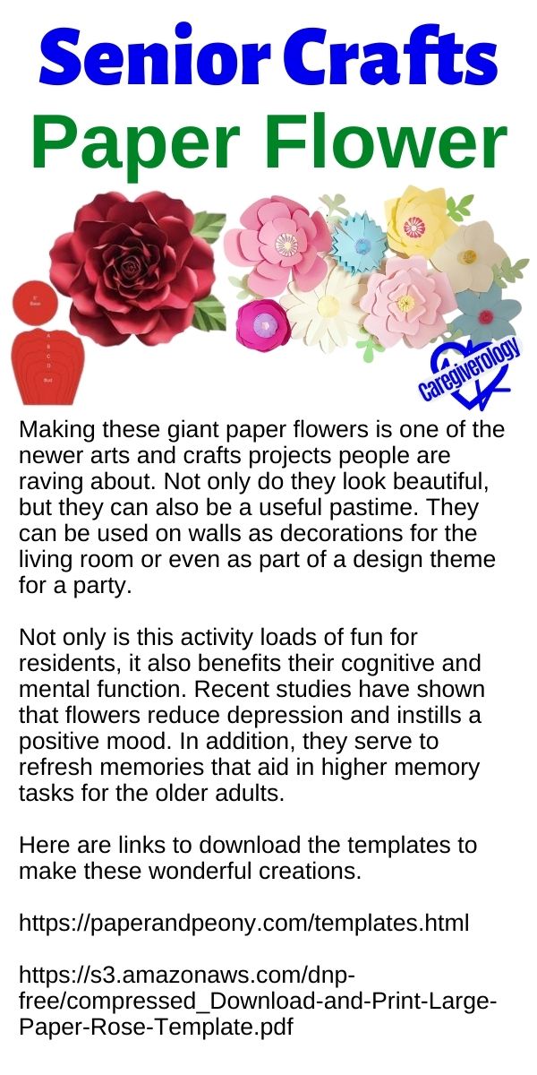 Senior Crafts Paper Flower