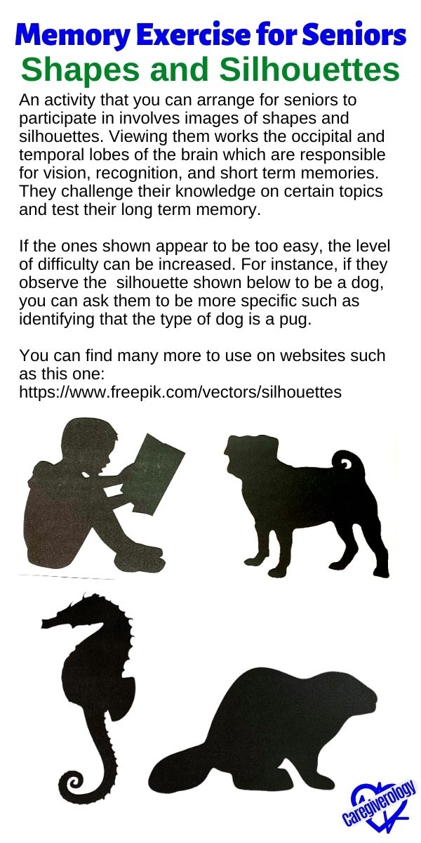 Shapes and Silhouettes Memory Exercise