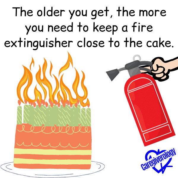 The older you get, the more you need to keep a fire extinguisher