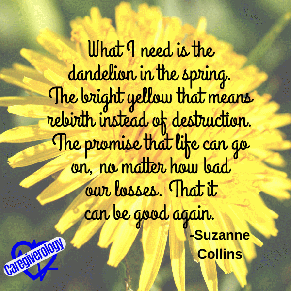 What I need is the dandelion in the spring