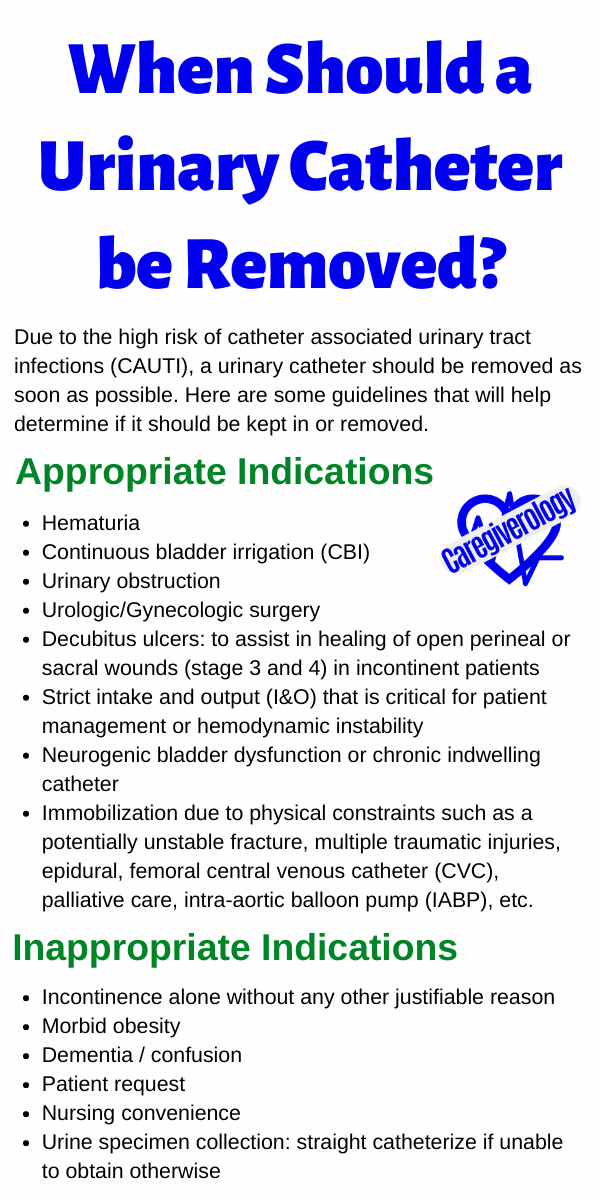 When Should a Urinary Catheter be Removed?