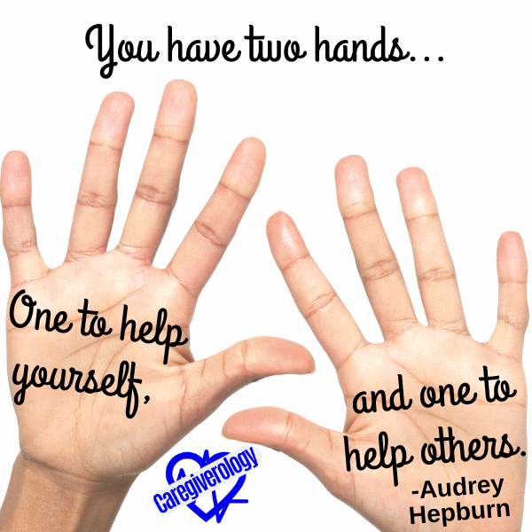 You have two hands. One to help yourself, and one to help others